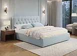 Кровать Verona велюр мятный без П/М 1800x2000, ортопедическое основание, изголовье мягкое