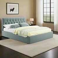 Мягкая кровать Verona 1800 серая с ортопедическим основанием