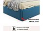 Кровать Verona велюр синий С П/М 1800x2000, ортопедическое основание, изголовье мягкое