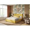 Кровать Verona велюр жёлтый с подъемным механизмом 1800x2000, ортопедическое основание, изголовье мягкое