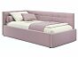 Кровать Bonna велюр лиловый без П/М 900x2000, ортопедическое основание, изголовье мягкое