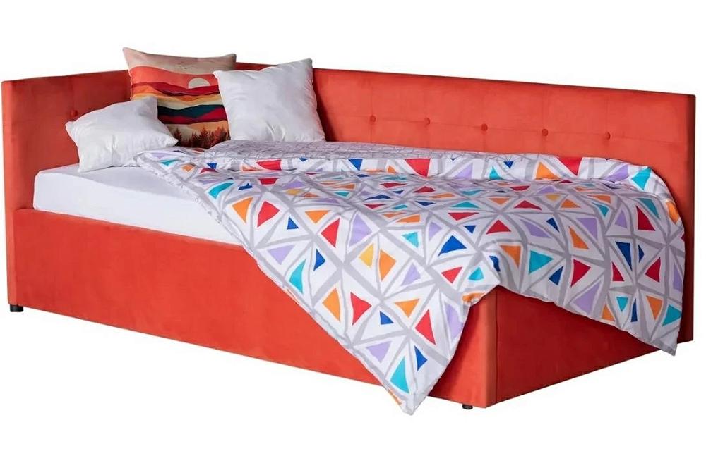 Односпальная кровать-тахта Bonna БП/М ткань Оранжевый 0,9м от Mebel169