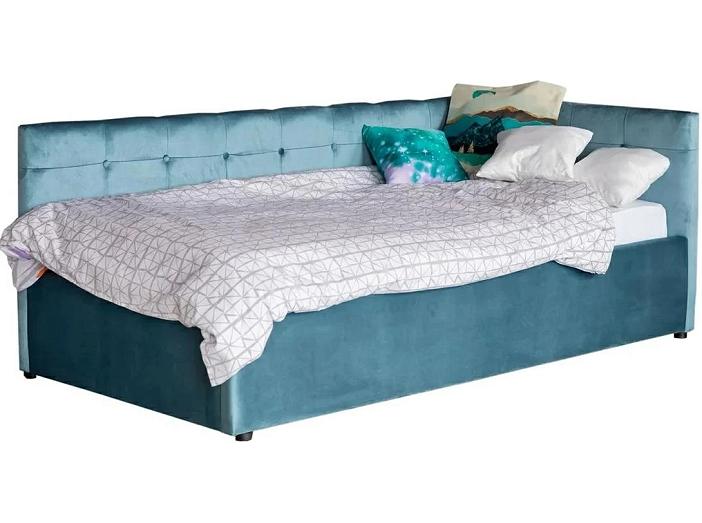 Односпальная кровать-тахта Bonna 900, БП/М, ткань, Синий