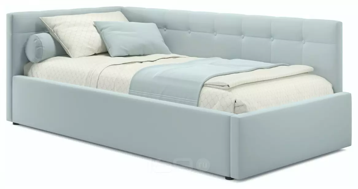Односпальная кровать-тахта Bonna 900 П/М, ткань, Мята пастель