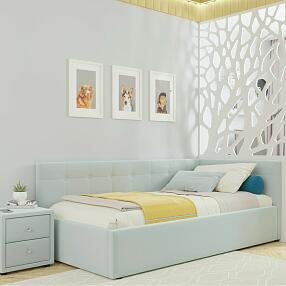 Односпальная кровать-тахта Bonna 900 П/М, ткань, Мята пастель