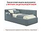 Кровать Bonna велюр серый С П/М 900x2000, ортопедическое основание, изголовье мягкое