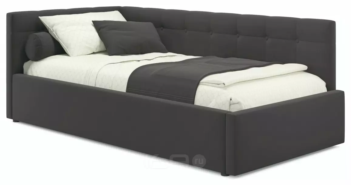 Односпальная кровать-тахта Bonna 900 П/М, ткань,  Шоколад