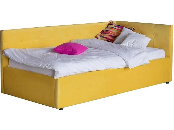 Односпальная кровать-тахта Bonna 900, П/М, ткань, Жёлтый