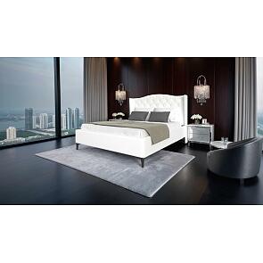 Кровать TANGO экокожа белый 1600x2000, изголовье мягкое