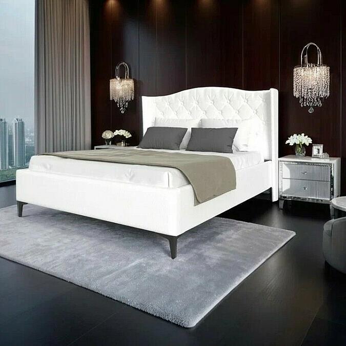 TANGO кровать 1600х2000 Белый кож зам 38390₽