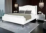 Кровать TANGO экокожа белый 1600x2000, изголовье мягкое