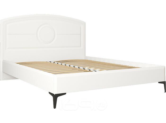 Кровать Валенсия без обивки белый шагрень без П/М 1600x2000, изголовье жесткое