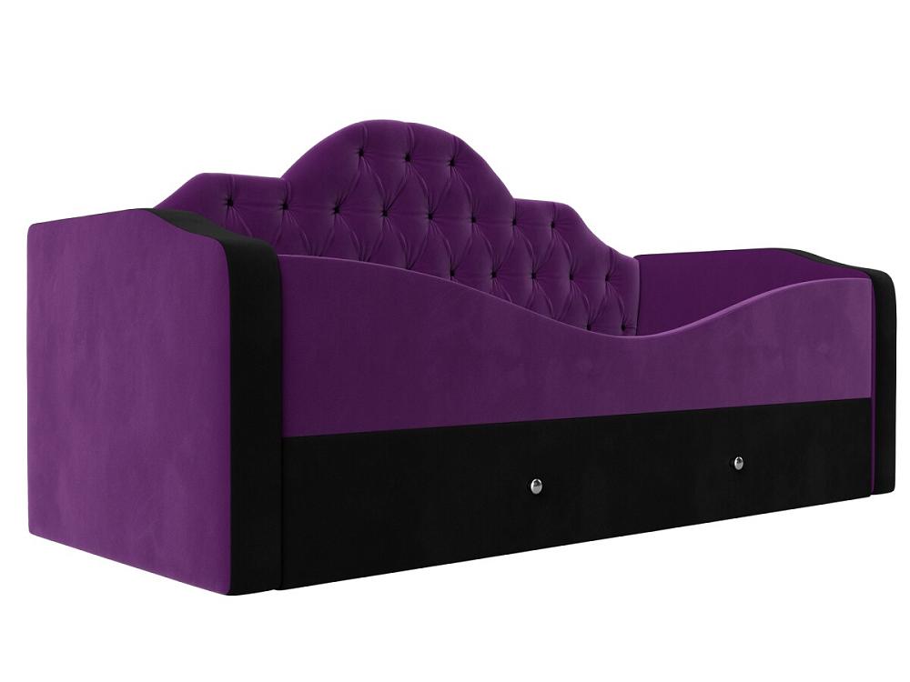 Детская кровать Скаут Микровельвет Фиолетовый/Черный детская кровать скаут микровельвет фиолетовый