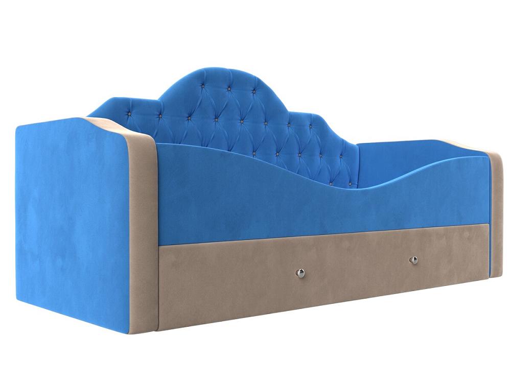 Детская кровать Скаут Велюр Голубой/Бежевый ложка силиконовая детская