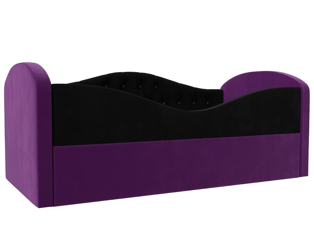 Детская кровать Сказка Люкс Микровельвет Черный/Фиолетовый детская кровать сказка люкс микровельвет фиолетовый