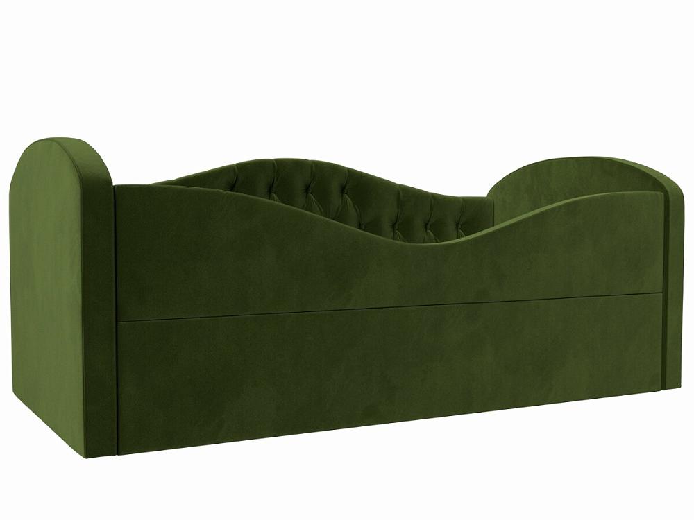 детская кровать бриони велюр зеленый Детская кровать Сказка Люкс Микровельвет Зеленый