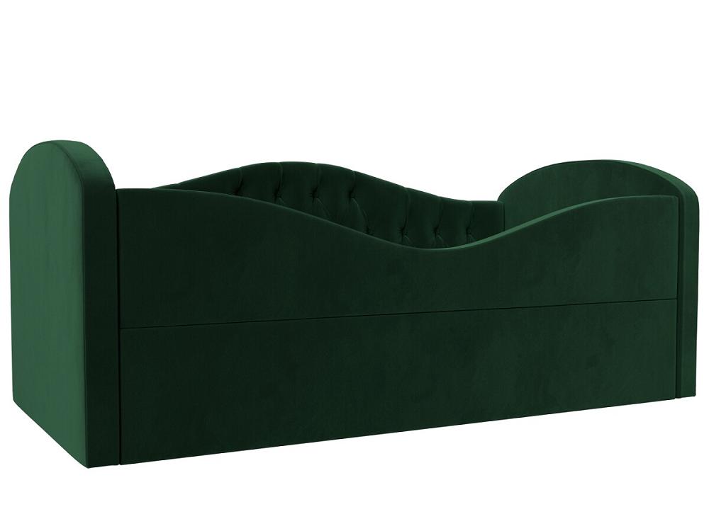 детская кровать бриони велюр зеленый Детская кровать Сказка Люкс Велюр Зеленый