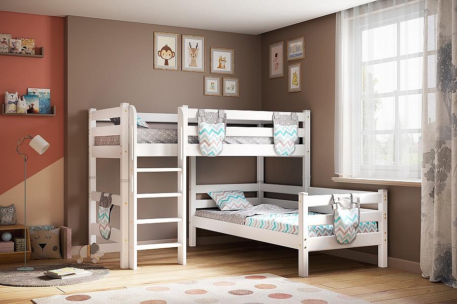 Кровать Соня Вариант 7 угловая с прямой лестницей кровать соня вариант 9 двухъярусная с прямой лестницей лаванда