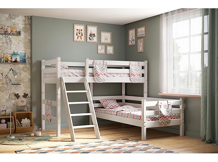 Кровать "Соня" Вариант 8 с наклонной лестницей