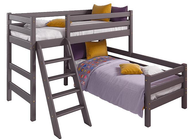 Кровать Соня Вариант 8 с наклонной лестницей Лаванда кровать соня вариант 2 с задней защитой лаванда