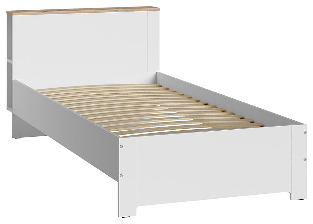 Джастин Кровать 1154 Белый шагрень Дуб Белый Эксклюзив 7884₽