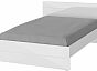 Кровать Gloss без обивки белый 1400x2000 изголовье жесткое