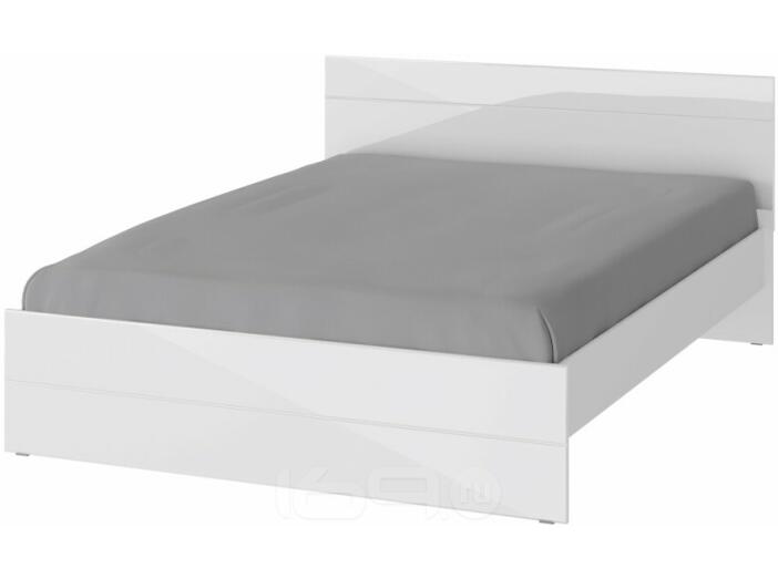 GLOSS кровать 1600х2000 Белый/Белый глянец