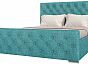 Кровать ИНТЕРО рогожка мята 1400x2000, изголовье мягкое