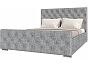 Кровать ИНТЕРО рогожка серый 1800x2000, изголовье мягкое