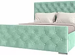 Кровать ИНТЕРО велюр мята 1800x2000, изголовье мягкое