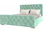 Кровать ИНТЕРО велюр мята 1800x2000, изголовье мягкое