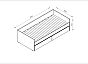 Кастор кровать раздвижная 90х200 Белый