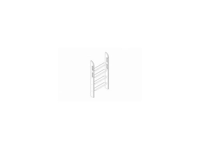 Прямая лестница для низкой кровати белая Пакеты № 13 