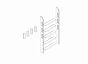 Прямая лестница и опоры для двухъярусной кровати лаванда Пакет № 10 