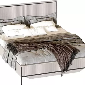 Кровать Нора велюр персидский жемчуг/персидский жемчуг без П/М 1200x2000, ортопедическое основание, изголовье мягкое