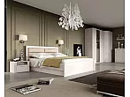 Кровать Элана экокожа бодега белая без П/М 1400x2000, без ортопедического основания, изголовье мягкое