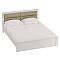 Кровать Элана экокожа бодега белая без подъёмного механизма 1800x2000, без ортопедического основания, изголовье мягкое