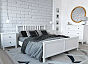 Кровать LAGOM без обивки белый 1600x2000, изголовье жесткое