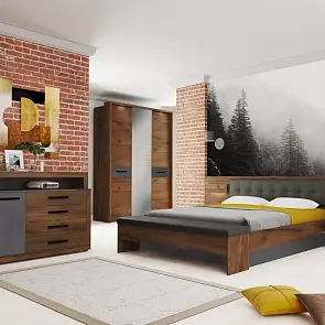 Кровать Глазго экокожа металл бруклин, таксония 1600x2000, изголовье мягкое