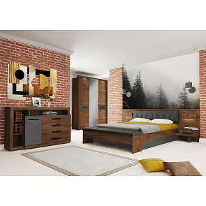 Кровать Глазго экокожа металл бруклин, таксония 1600x2000, изголовье мягкое