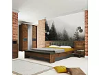 Кровать Глазго экокожа металл бруклин, таксония без П/М 160x200, без ортопедического основания, изголовье мягкое