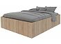 Кровать Илга без обивки дуб сонома без П/М 1600x2000, изголовье жесткое