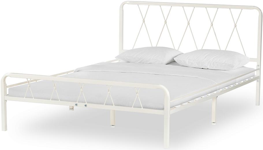 Кровать  Иоханна 18 140х200 белая двуспальная кровать веста металл 140х200 см