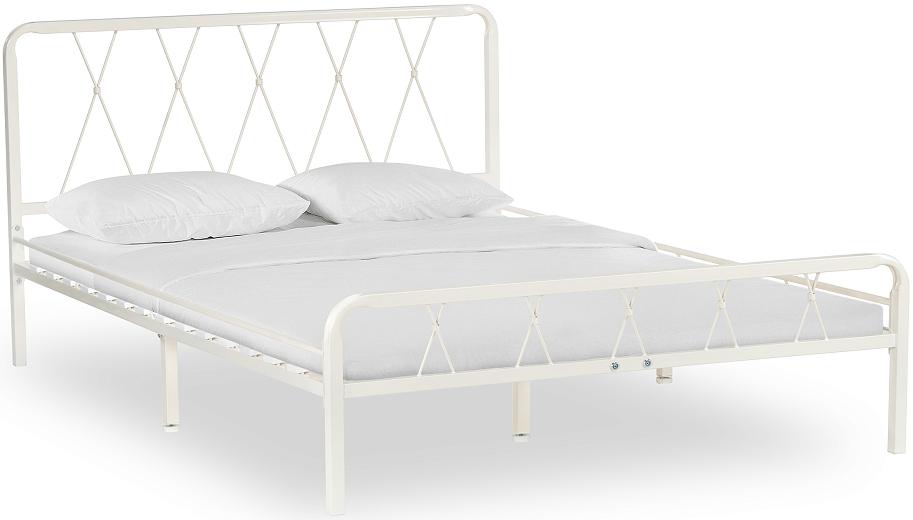 Кровать  Иоханна 18 160х200 белая двуспальная кровать массив березы снег лак 160х200 см