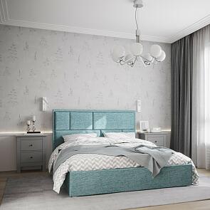 Кровать Madison рогожка мята 1600x2000, изголовье мягкое