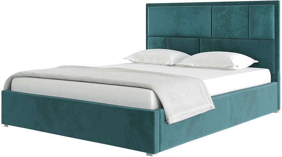 Кровать Madison 1600х2000 Велюр Бирюзовый кровать интерьерная мелисса велюр тори 61 серебристый серый 140 200