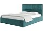 Кровать Madison велюр бирюзовый 1600x2000, изголовье мягкое