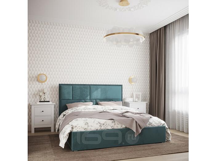 Кровать Madison 1600х2000 Велюр Бирюзовый