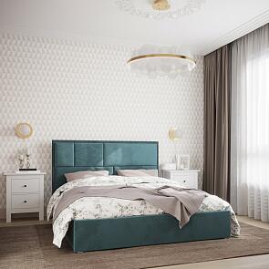 Кровать Madison 1600х2000 Велюр Бирюзовый