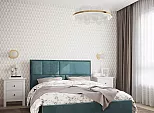 Кровать Madison велюр бирюзовый 1600x2000, изголовье мягкое
